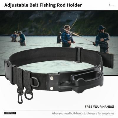 Adjustable Fishing Waist Belt With Rod Holder, Fishing Rod Belt For Fishing & Bank Fishing