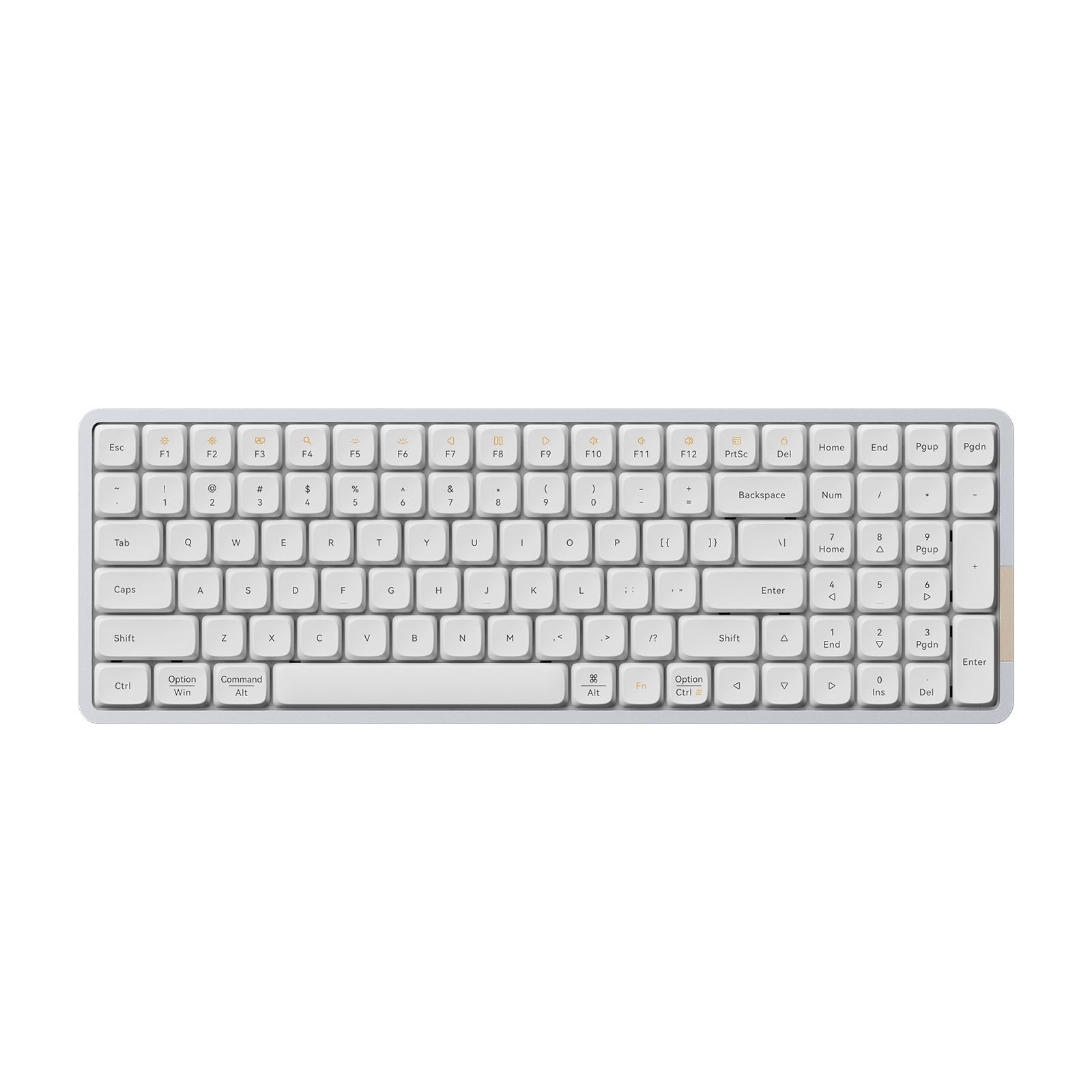 

Lofree FLOW100 Mechanical English Silver Standard Key GHOST Technical Standards Certification Certified Low-Profile Keyboard, Layout, White, Switches