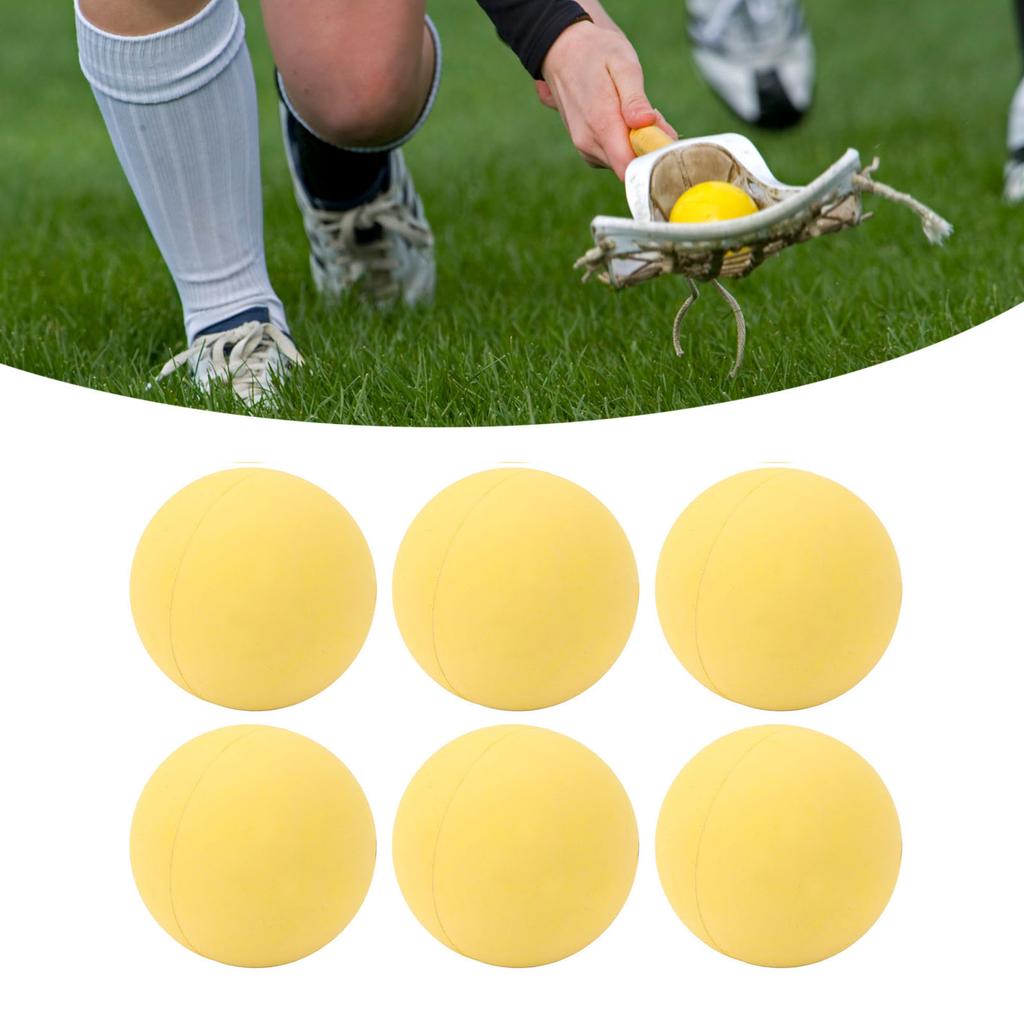 Lacrosse Ball Set PVC Elastic Excellent Grip Lightweight Massage Balls Set for Kids Club Training 6 PCS