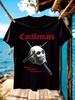 Koszulka Graficzna Candlemass Heavy Metal - Gotycka Koszulka Zespołu Heavy Metal z Wzorem Czaszki i Mieczy