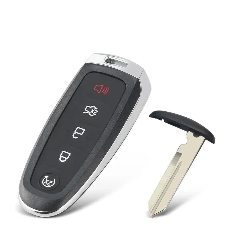 KEYYOU 1PCS Remote Smart Car Key Shell 5 Buttons For Ford Edge Escape Explore Flex Taurus 2011-2015 Keyless Go F038 HU101 Blade