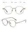 Ultraleichter Damen-Brillenrahmen aus reinem Titan - 49-eckig, Kleiner Rahmen, No-Makeup-Look, Influencer-Stil (98743)
