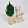[A&K] Mini S Arajin Pine Square Stand with Torii Gate, Kamidana Set for Kitchen, Kitchen, and Stovetop God. Handmade by Artisans. Includes Torii