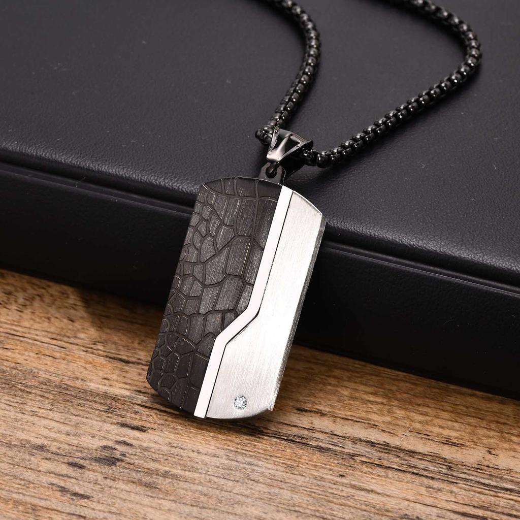 Stylish Dogtags Necklace for Men Boy,Waterproof Stainless Steel Pendant Necklaces,Birthday Anniversary Jewelry Gift