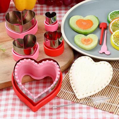 3/5/7/8Pcs Herz Cookie Cutter Valentinstag Liebe Herz Form Keks Schneider Edelstahl Backen