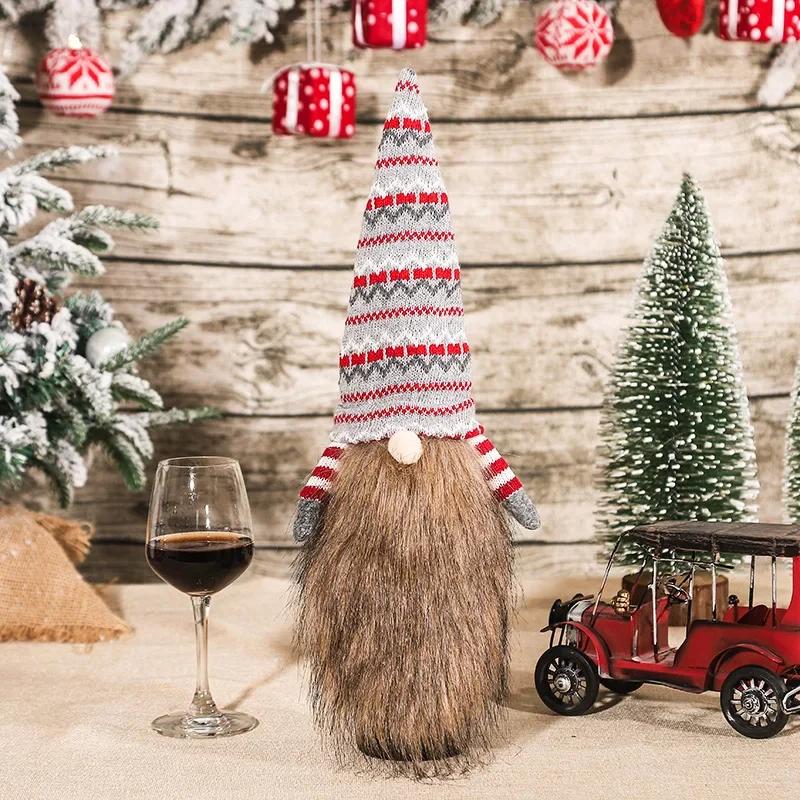 Christmas Wine Bottle Cover Merry Christmas Decorations For Home  Christmas Ornament Xmas Navidad Natal Gifts New