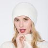 Fashion Women Stretchy Knitted Skullies Beanies Hat Solid Snood Scarf Warm Beanie For Womem Autumn Winter Female Beanie Cap