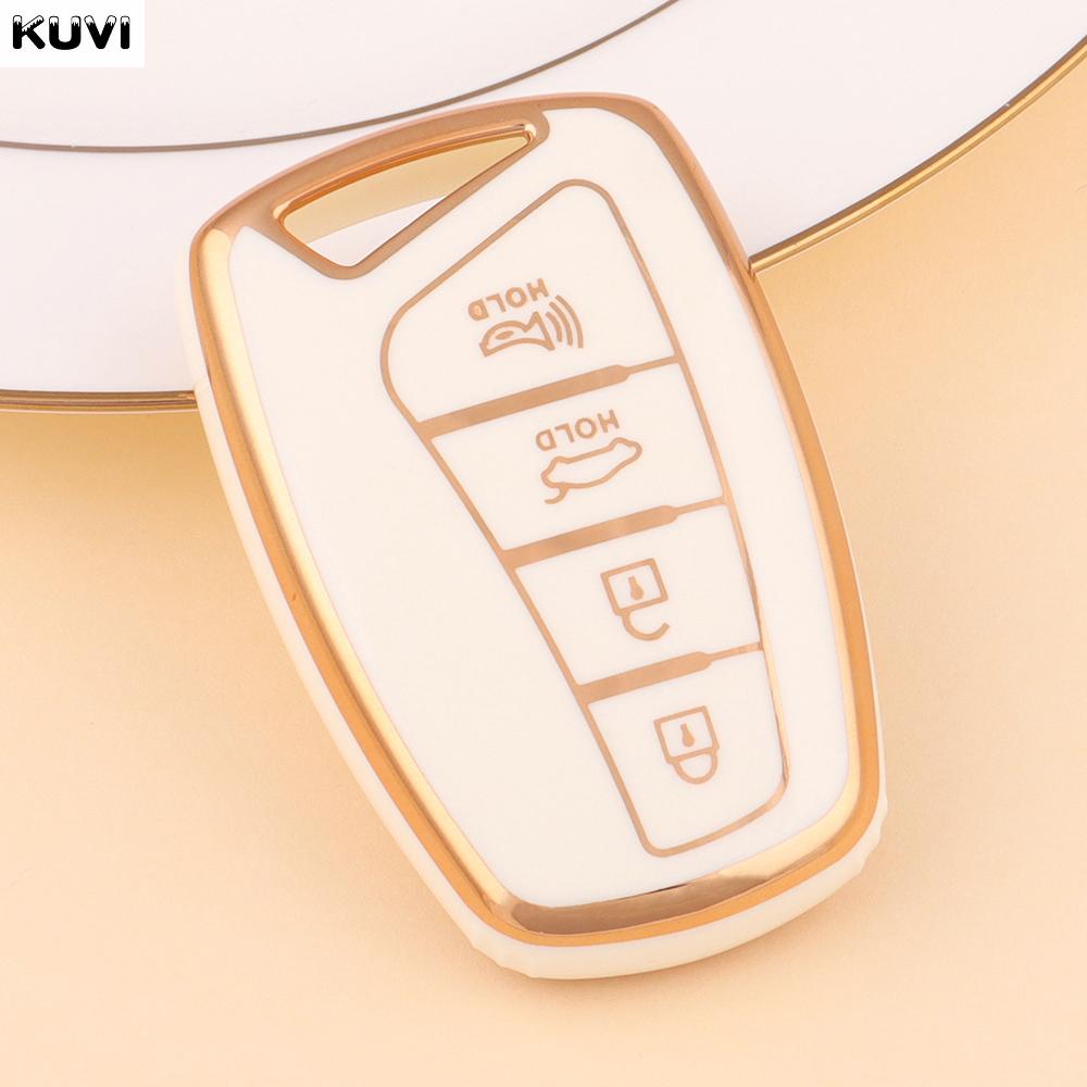 TPU Car Remote Key Case Cover Shell Fob For Hyundai Santa Fe Sport Ix45 Equus Centennial Genesis G80 Grandeur Azera Accessories
