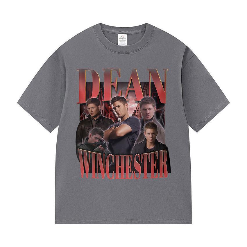 90s Dean Winchester Retro Graphic T Shirt Unisexs Classic Fashion Short Sleeve Tshirt High Quality Cotton Tops Tshirts Streetwear