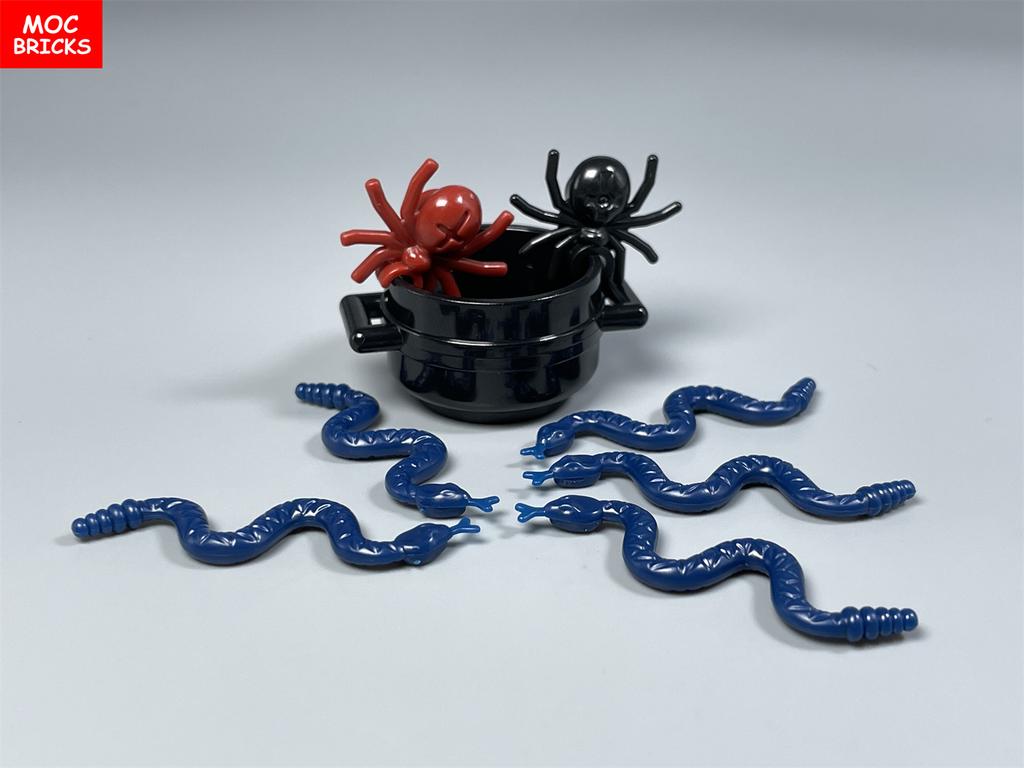 MOC Bricks Wilderness Survival Adventure Scene Snake Animals Food Forest Jungle Accessories Building Blocks Friend Toys Gifts