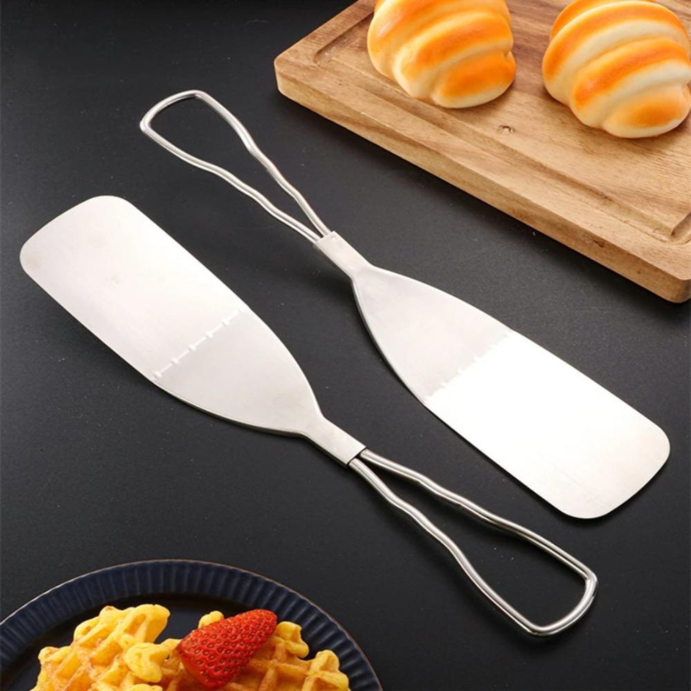 Rectangle Head Cake Spatula Silver Barbecue Shovel Pizza Turner Cooking Shovel Teppanyaki