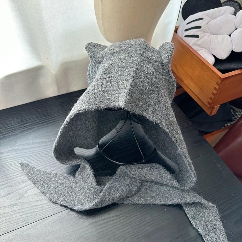 Korean Style Balaclava Hats Niche Bomber Hat Cute Scarf Hat  Women  Autumn Winter