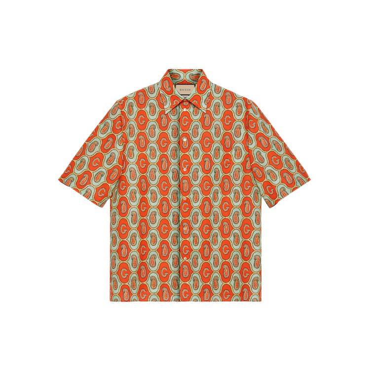 GUCCI Shirts Men's Bright Orange Lapel Moderate Shirt 653979-ZAGQ1-7192