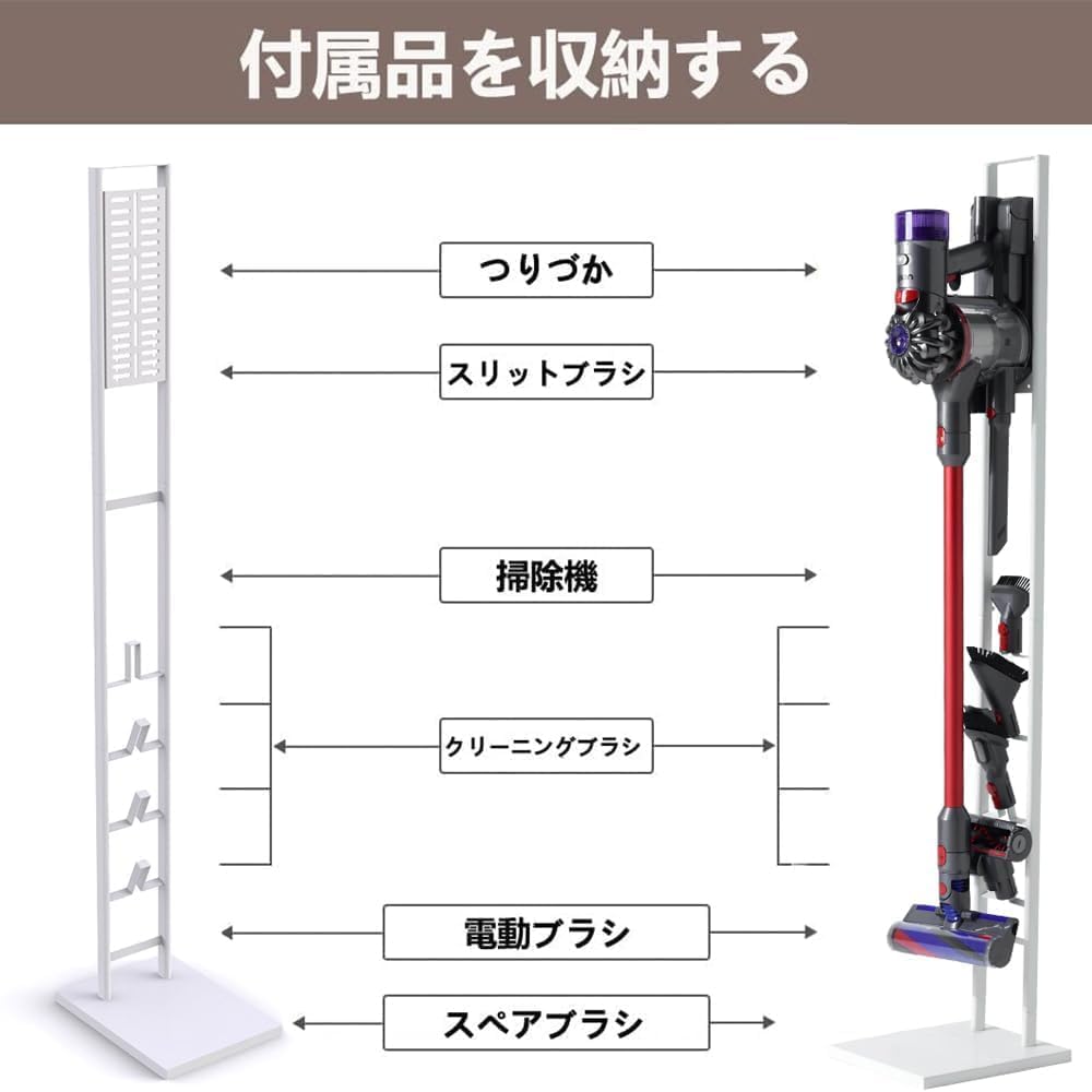 Emdo Wall Mount Storage Stand For Multi Function Vacuum Cleaner V6 V7 V8 V10 V11