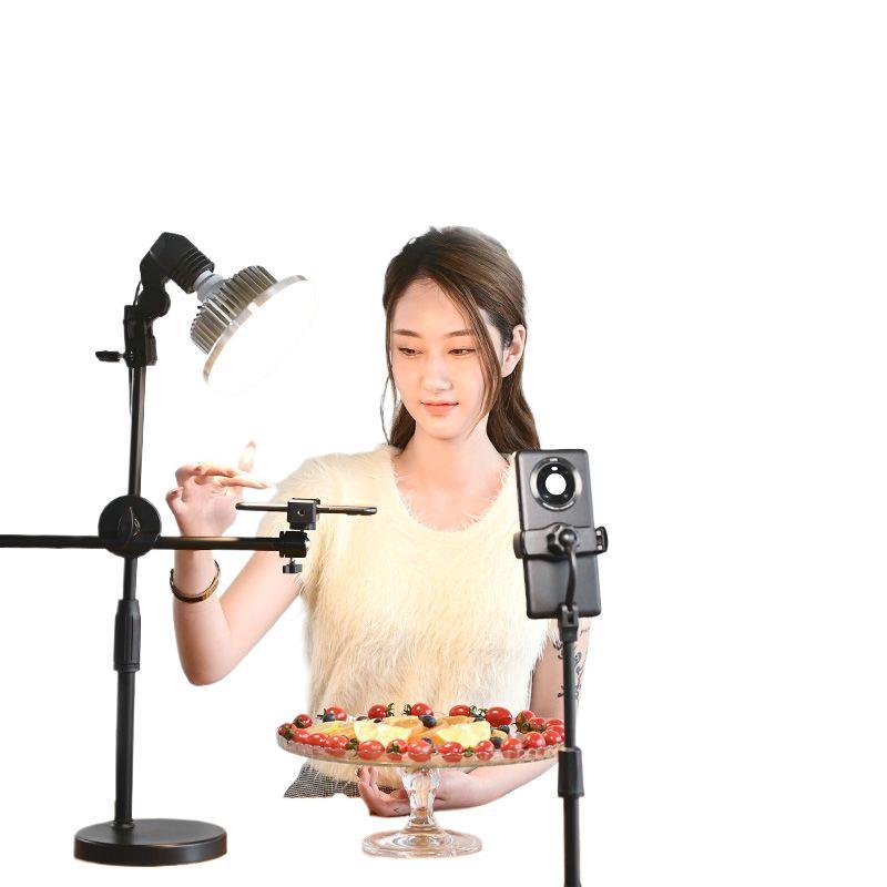 Suport de iluminare desktop profesional pentru fotografie alimentară, video indoor și live streaming