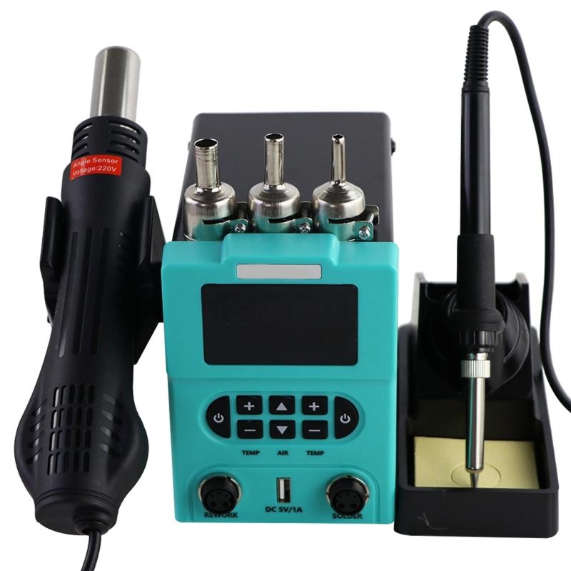 Digital Display USB Port Soldering Station Electric Soldering Iron And Hot Air Welding Equipment Repair Electric Tool