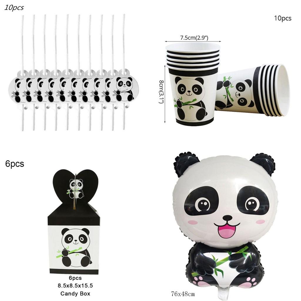 Fournitures de Fête Ravissantes sur le Thème Panda Vaisselle Décor pour des Célébrations Joyeuses pour Enfants