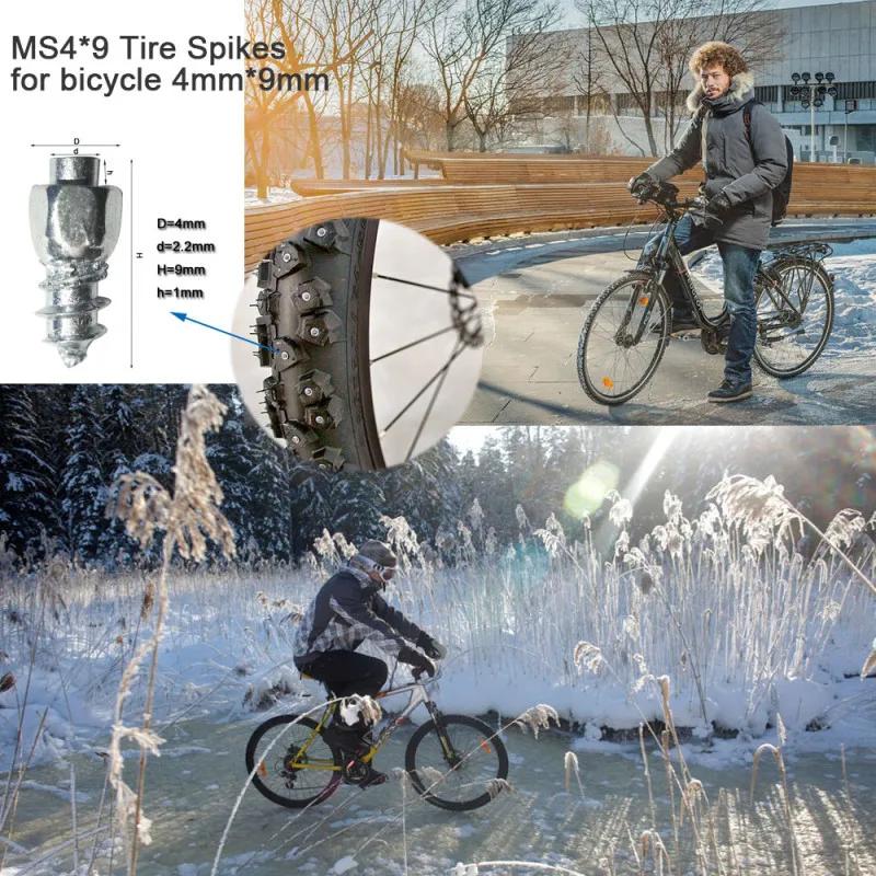 50/100pcs Universal Tire Studs Screws Nails Wheel Tyre Snow Spikes Set Anti-Slip Anti-Ice for Electric Scooter Truck Motorcycle