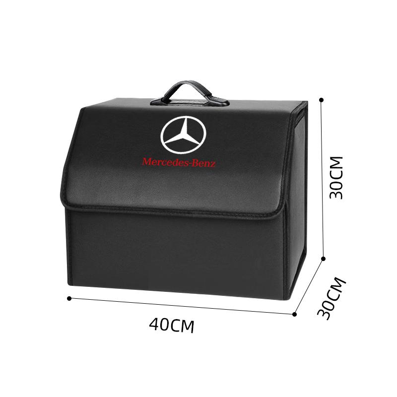 GLC GLB PU Leather Car Trunk Storage Box Automobile Stowing Tidying Box For Mercedes Benz C180 C200 C260 C300 W108 W124  W168 C