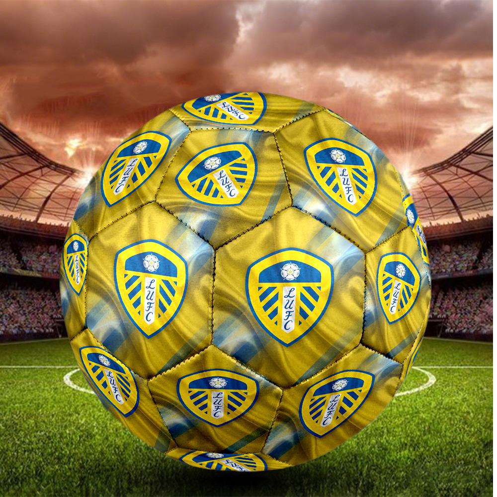 Leeds United Size 5 Football High Elastic Soccer Ball For Outdoor Competition Daily Training Play
