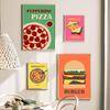 Pizza Ramen Tacos Burger Spaghetti Grilled Cheese Posters Prints Canvas Painting Nordic Wall Art Pictures Kitchen Room Decor