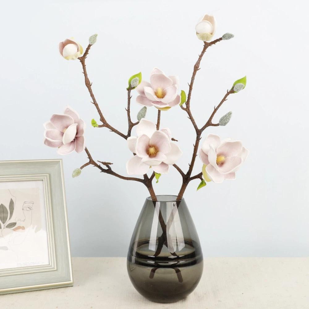 Real Touch Simulation Big Magnolia Handmade Artificial Orchid Flowers Home Living Room Decor