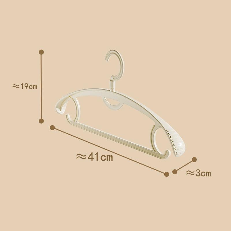 10PCSWide Oulder Clothes Hanger Home Anti-Slip Hanging Pants Dress Hanger Large Size Plastic Rotatable Clothes Hangers Organizer