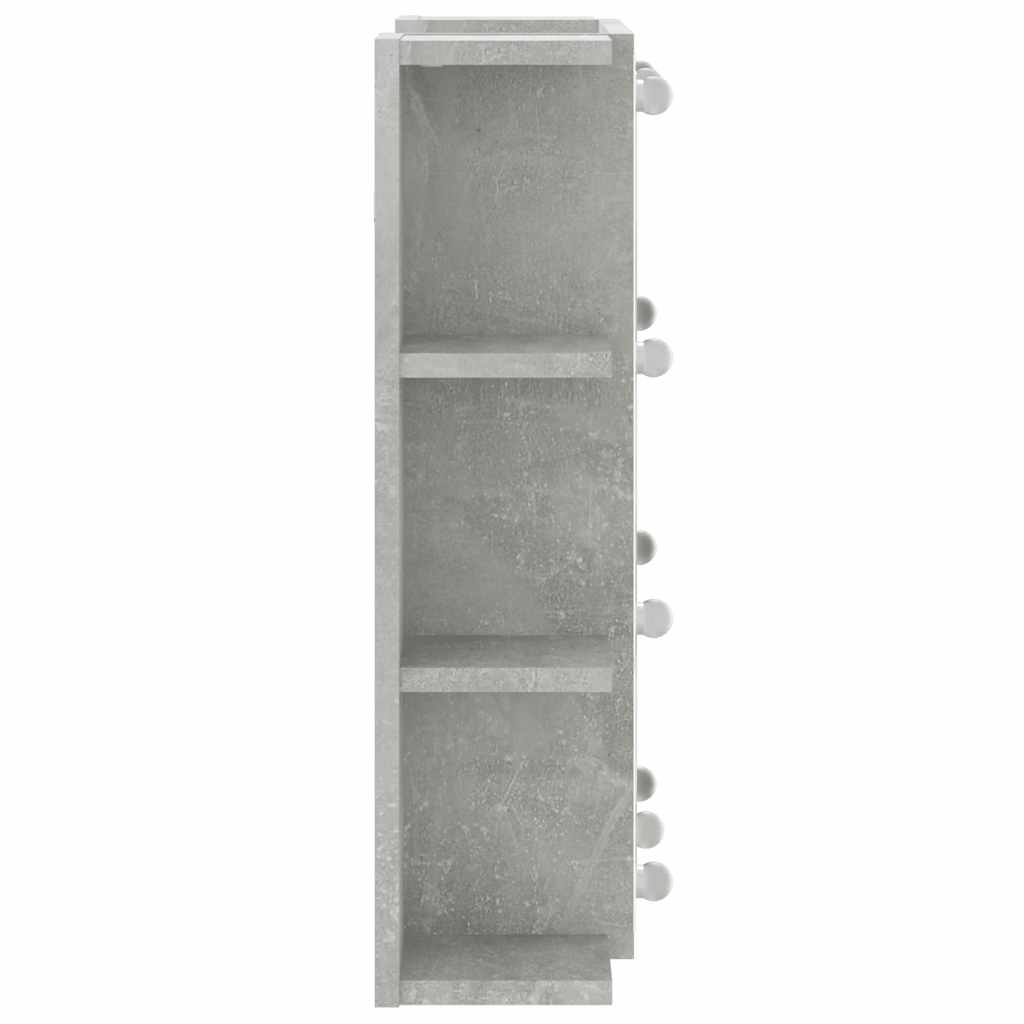 LED Mirror Cabinet in Concrete Grey 70 x 16.5 x 60 cm