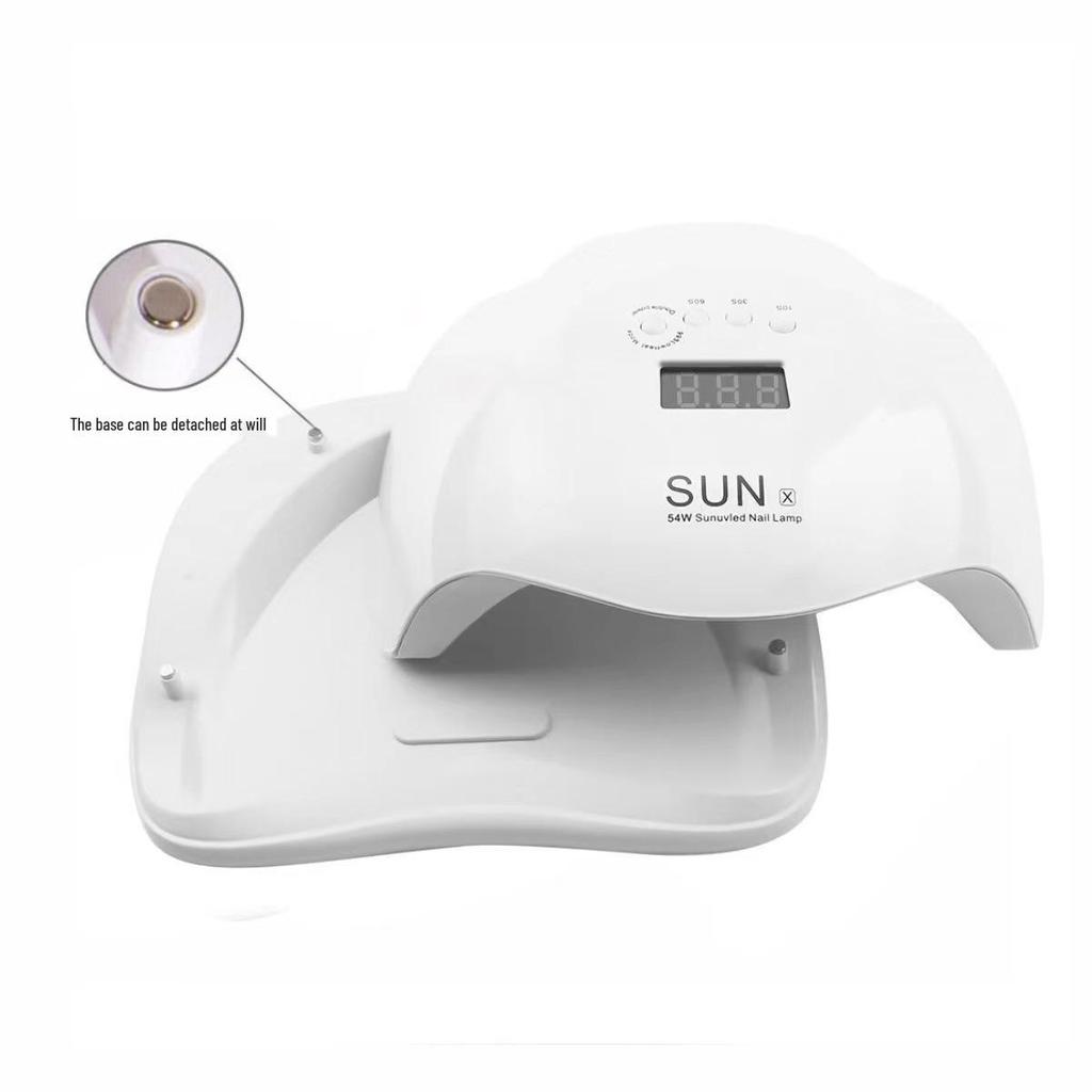 54W Smart LED Nail Lamp: Quick-Dry Gel Nail Polish Dryer with SUNX Technology