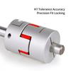 2PCS 9.525mm to 12mm Aluminium Plum Flexible Shaft Coupling, D30mm L35mm Motor Connector Flexible Coupler for 3D Printer Accessory Servo Stepped