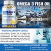Omega-3-Fischöl 4500mg - EPA, DHA - Herz-, Gehirn- & Gelenkgesundheit - 120 Kapseln