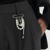 Classic Vintage Imitation Pearl Brooch Tassel Chain Pin Elegant Suit Jewelry for Women Business Professional Outfits 2024