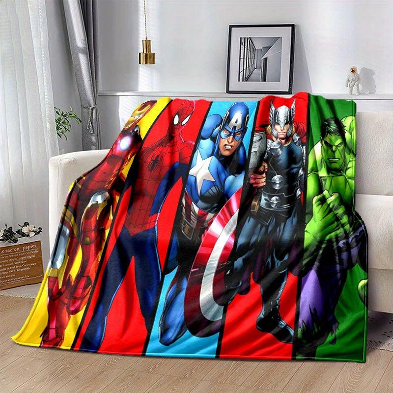 

Avengers Super Heroes Throw Blanket - Soft, Lightweight & Warm for Couch, Bed, Outdoor Use - Perfect Birthday Gift 130x150cm