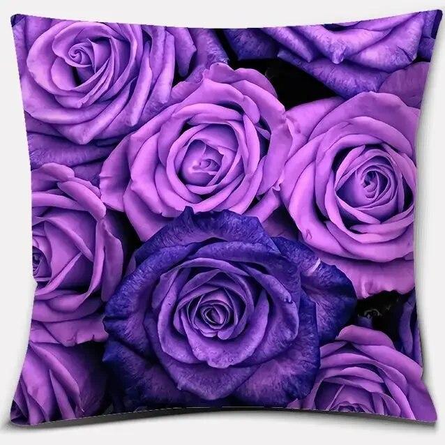 Purple Pattern Throw Pillow Home Office Decoration Bedroom Sofa Car Cushion Cover