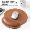 With Wrist Rest Mouse Pad PU Leather Mice Mats Easy To Clean Mouse Mat  Home Office Use