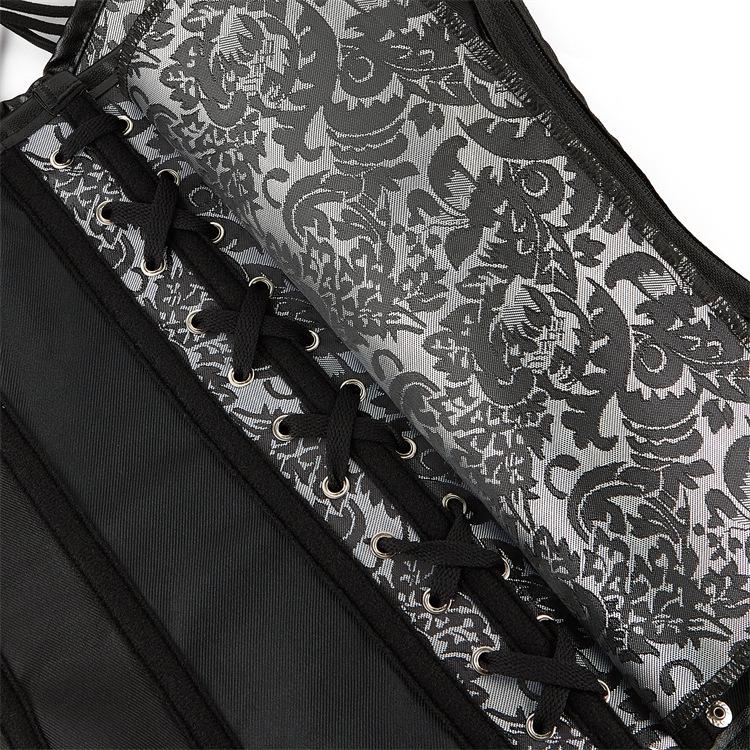 Gothisches trägerloses Neckholder-Korsett mit 11 Stahlstäben und Seitenreißverschluss Body Shaper