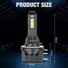 2Pcs All-metal H15 LED Headlight Bulbs High Power 6500K High Beam CSP Chip DRL Driving Lamp 120W 40000LM Turbo Fan For Volkswage GOLF MK6 BMW 12V