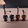 Lucky Blessing Charm Sandalwood Key Chains Keychain Components Wood Car Keyring Jewelry Findings