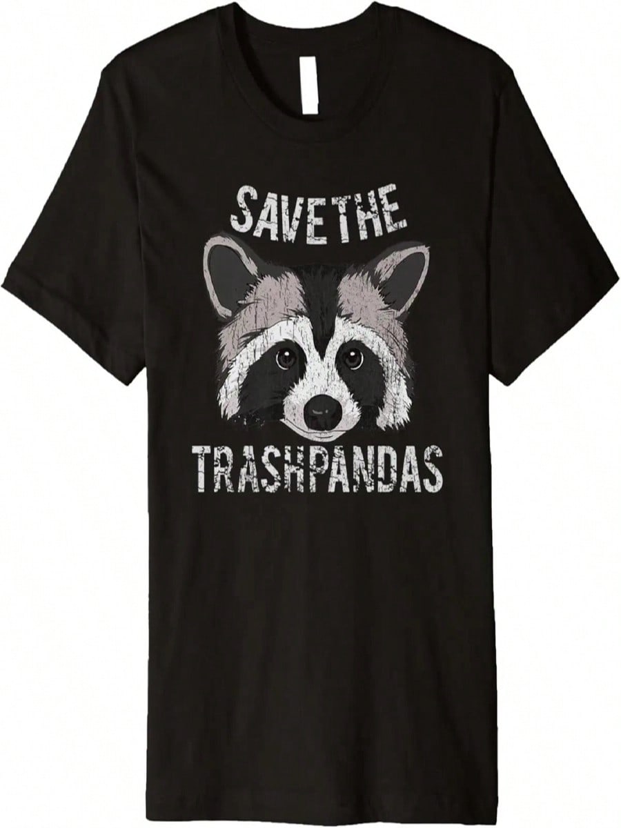 Save The Trash Pandas Funny Racoon Vintage Retro Premium T-Shirt S разноцветный