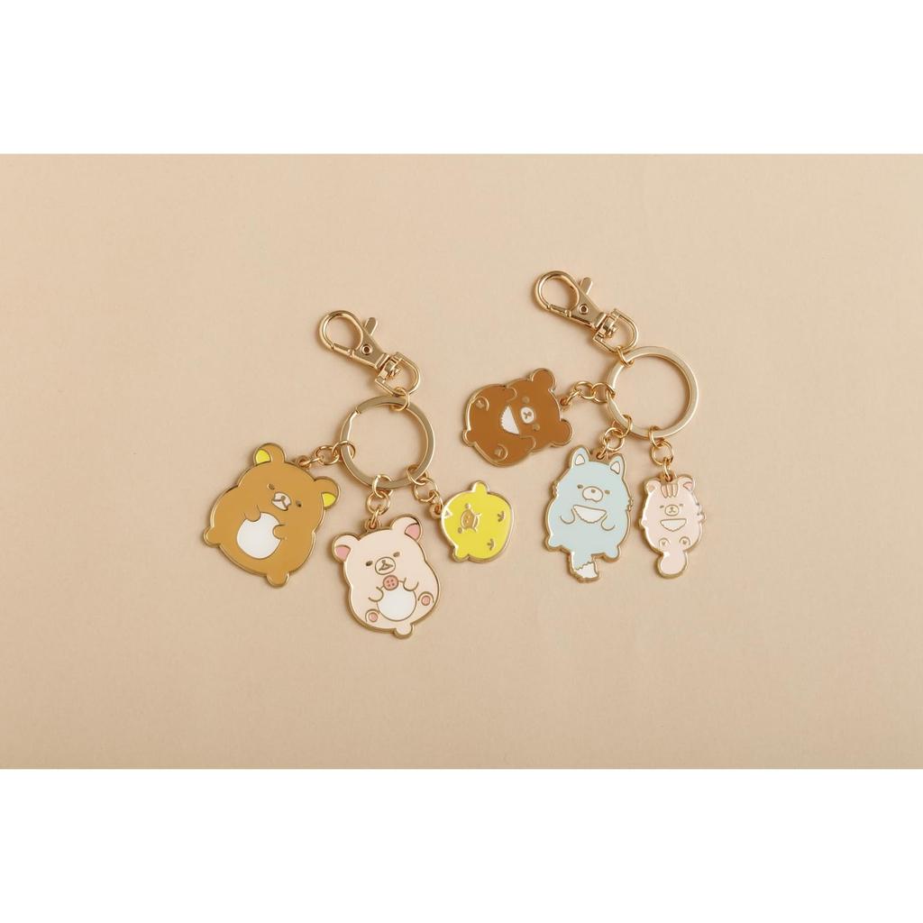 Rilakkuma All Be Fully Full Keychain Rilakkuma Korilakkuma Kiiroitori AB23901 H12 X W8 X San-X "Let's Full" & & Size D0.8cm