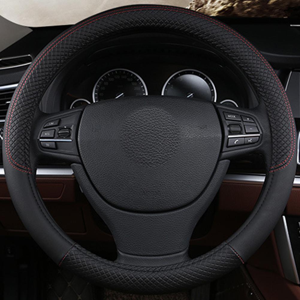 Artificial Leather Three-dimensional Embossed-car Without Inner Steering Wheel Cover Auto Parts For 37-38cm Steering Wheel