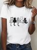 Cute Cats WomenS Comfortable Crew Neck TShirt  Perfect for Relaxed Spring  Summer Outfits Graphic T Shirts Aesthetic Clothes