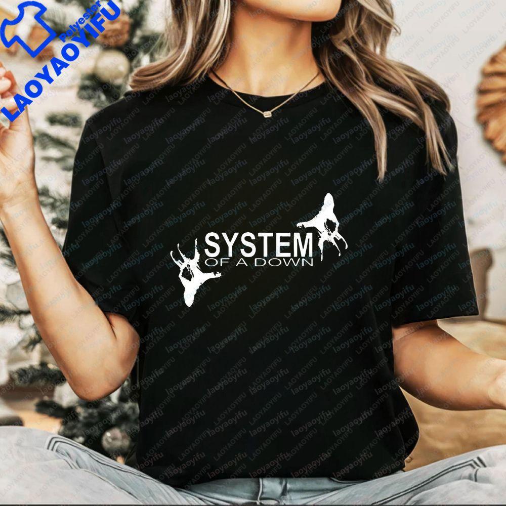System of A Down Summer Trend Short-Sleeved Unisex's and WoUnisex's Universal Pattern Large-Sized Comfortable T-Shirt