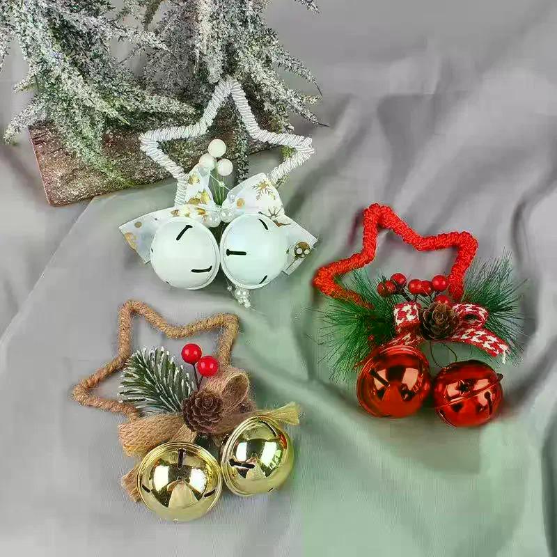 Christmas Pentagram Bell Accessory Pendant, Christmas Tree Ornament For Christmas Party DIY