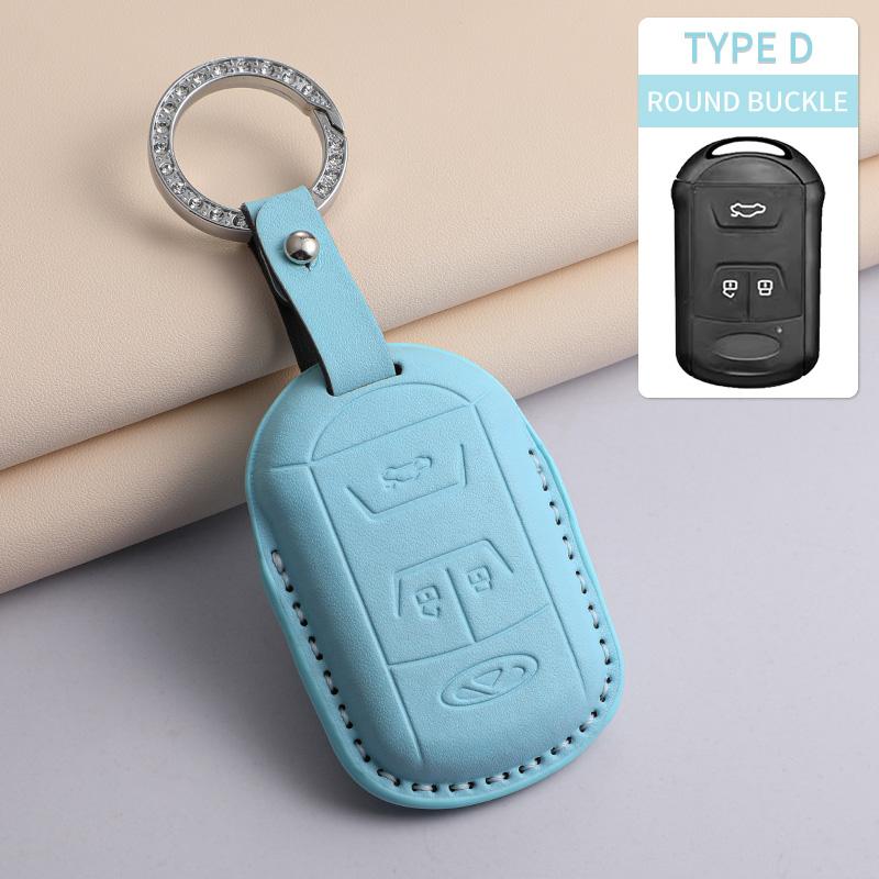 For Chery Tiggo 5 7 8 Tiggo 8 3x Arrizo 5 6 Pro Gx 5x EQ7 Jaecoo J7 7 J8 Omoda 5 C5 PU Car Keychain Shell Holder Car Accessories