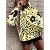Damen Herbst und Winter 3D-Leopardenmuster Kapuzenpullover & Sweatshirts (Damen)