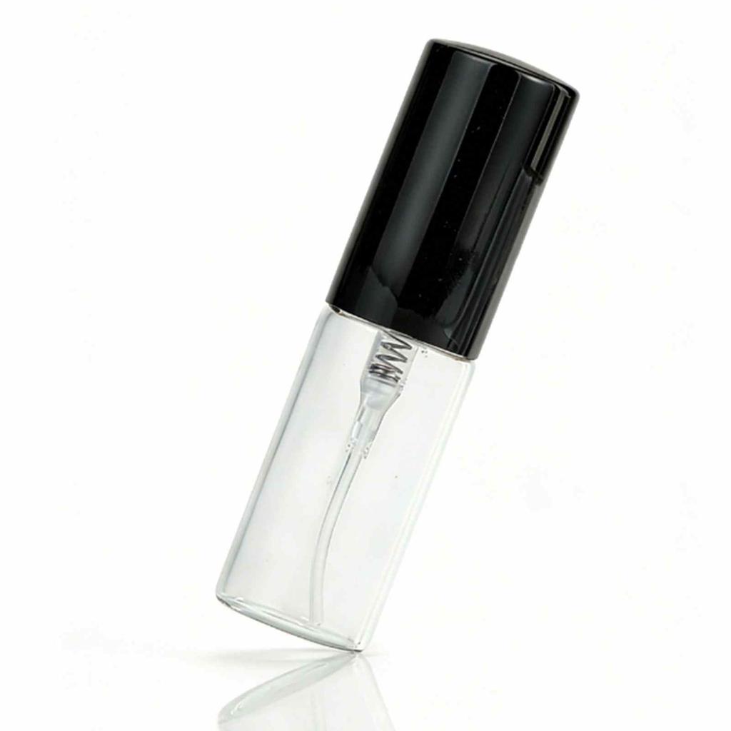 50 Pcs Mini Spray Bottle 5ml Refillable Clear Glass Perfume Spray Bottle for Travel Daily Life Black 5ml Glass