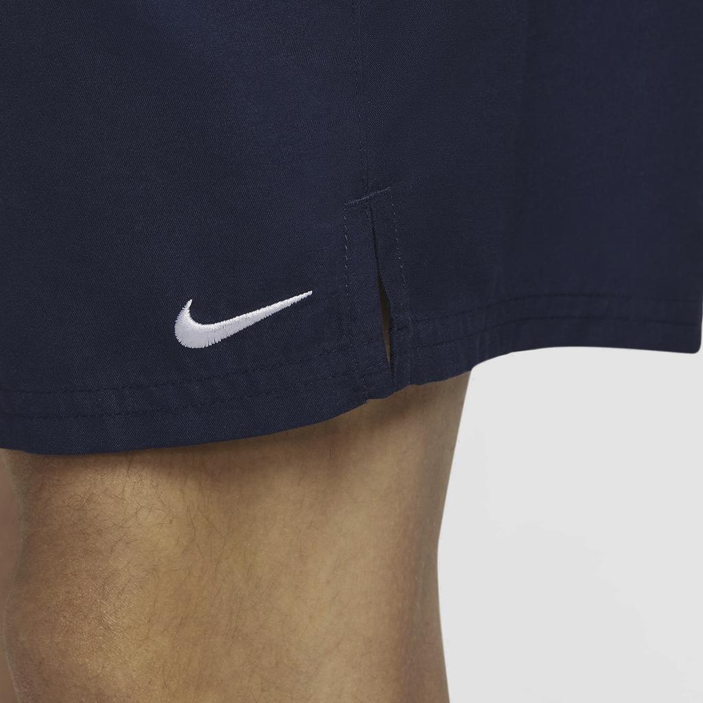 Nike Solid Color Lace-Up Casual Swim Shorts Men Swimwear Navy-Blue DN3289-410