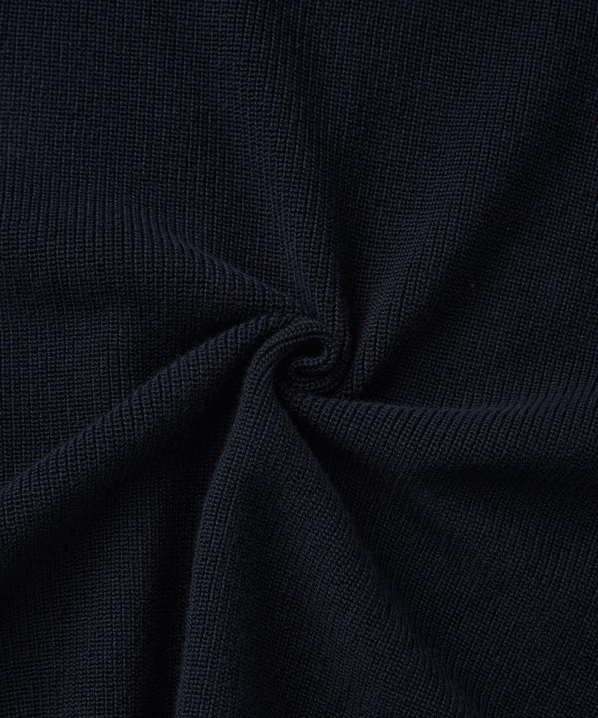 OUTSTANDING Half Zip-Up Knit Sweater_Navy