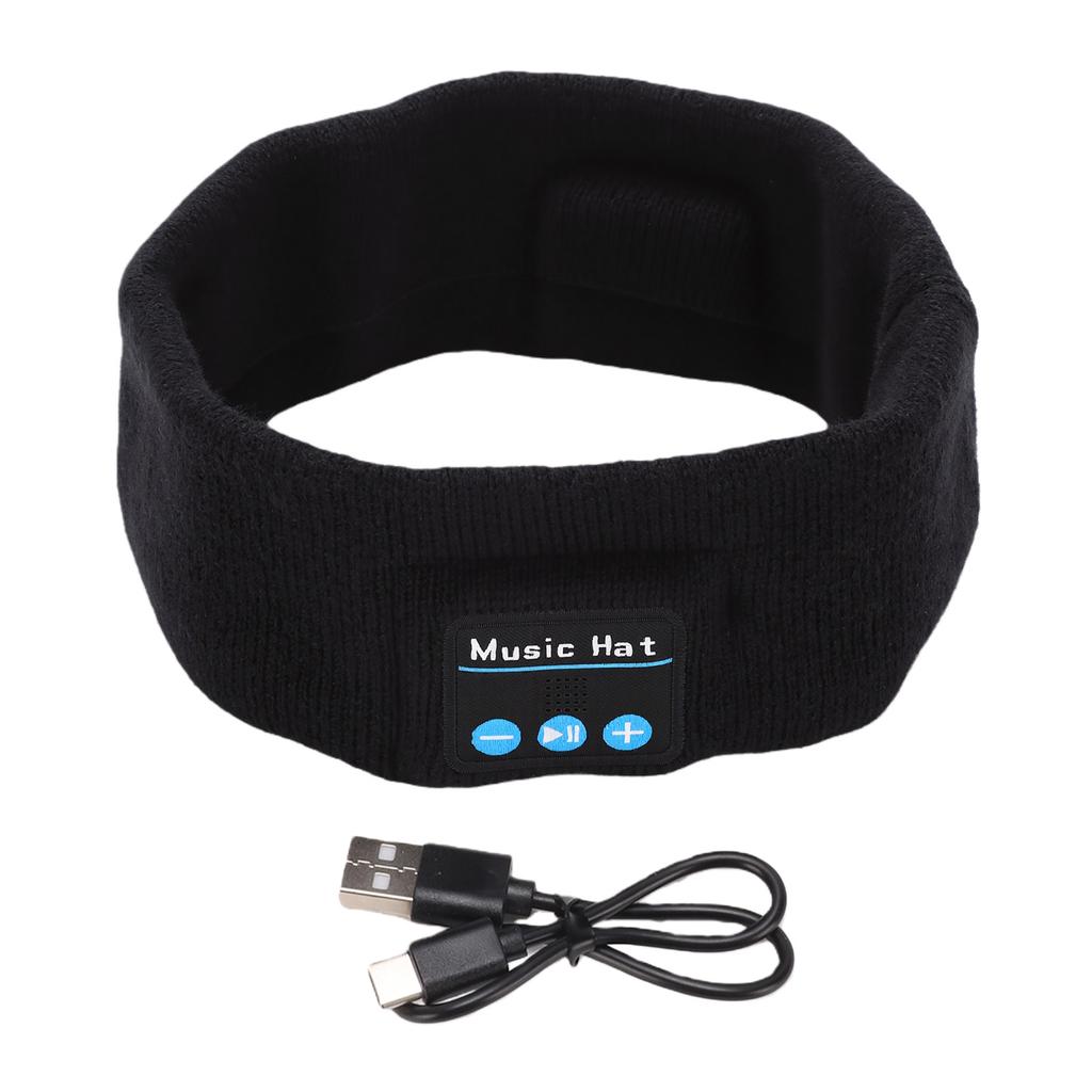 Sports Bluetooth Earphones Headband Wireless Fitness Headphones Built In Speaker Black Dual Stereo Sound